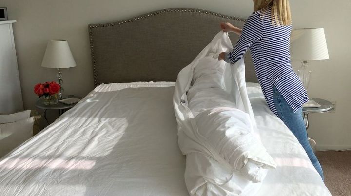 the easiest way to put on a duvet cover