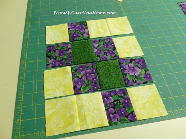 quick squares quilted table topper, painted furniture