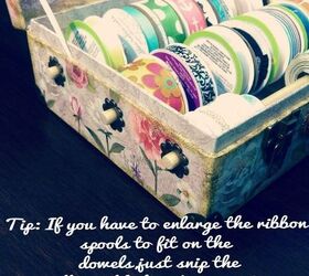 all in one ribbon storage working and transport box, crafts, storage ideas