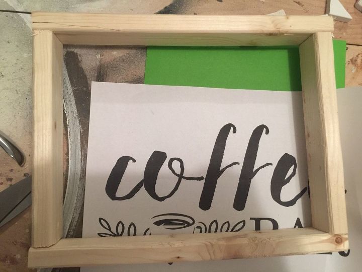 easy d i y coffee wood sign, crafts, painted furniture