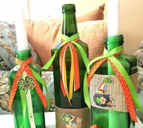 st patrick s day decor with recycled bottles, home decor, seasonal holiday decor, valentines day ideas