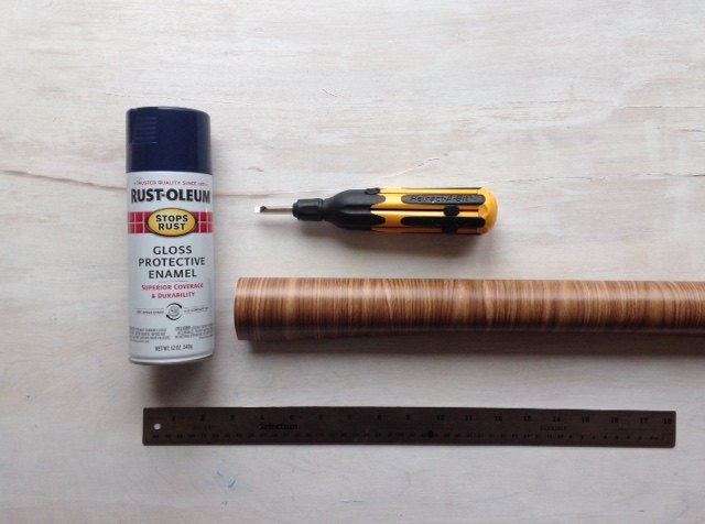 mailbox makeover with contact paper liner