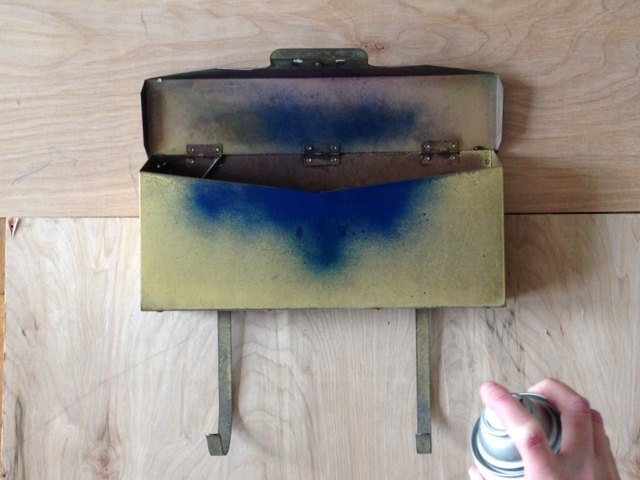 mailbox makeover with contact paper liner