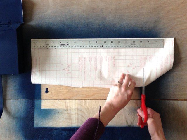 mailbox makeover with contact paper liner