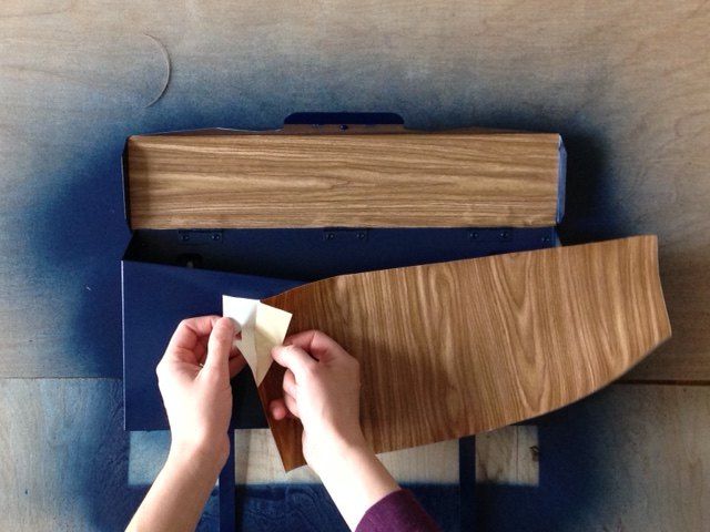 mailbox makeover with contact paper liner