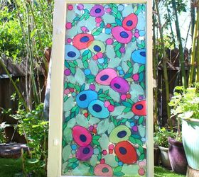 tissue paper and resin stained glass