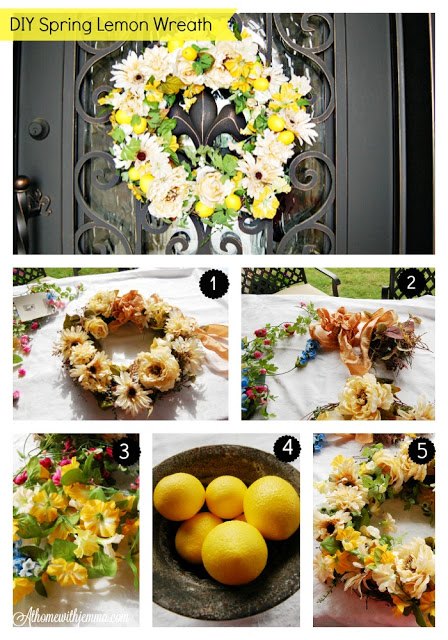 diy spring lemon wreath, crafts, wreaths