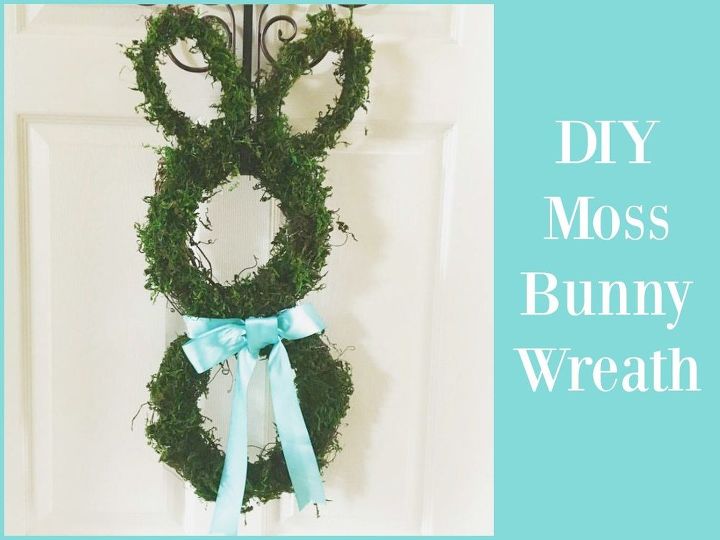 diy moss bunny wreath, crafts, wreaths
