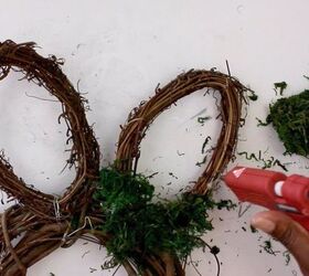 diy moss bunny wreath, crafts, wreaths