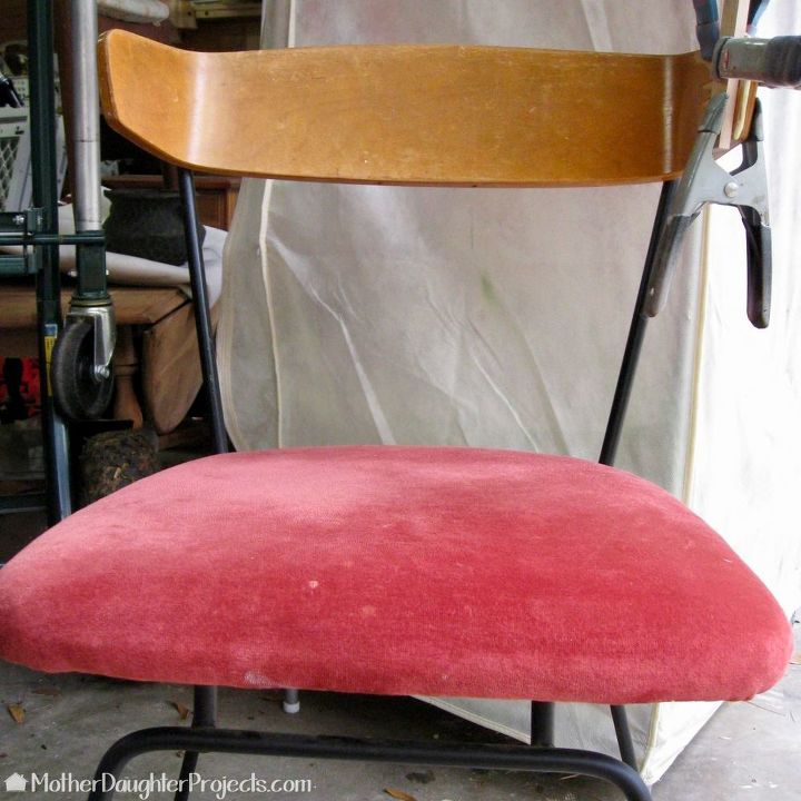 how to upholster a chair with a leather skirt, how to