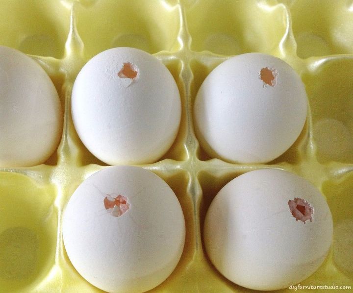 huevos de cemento diy teidos con colorante