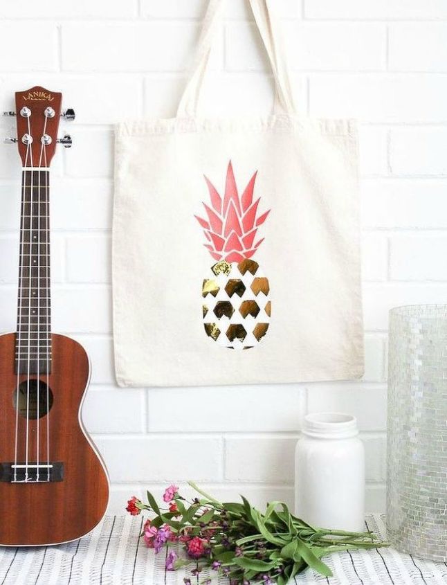 s 15 insanely cute reasons to add pineapple to your decor, home decor, They fancy up your canvas bag dispenser