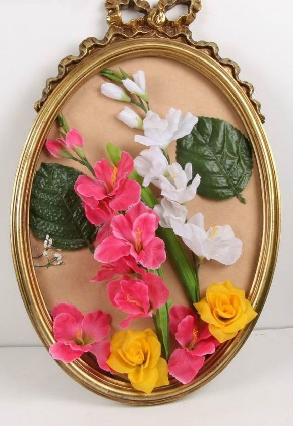 tired of wreaths here are 11 cute ways to decorate with faux flowers, Add a dash of rococo with a floral cameo