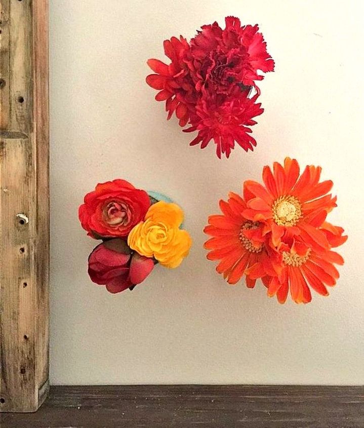 tired of wreaths here are 11 cute ways to decorate with faux flowers, Dot your wall with bursts of blooms