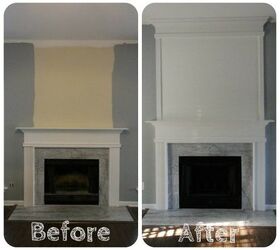 simple but dramatic diy fireplace update, fireplaces mantels