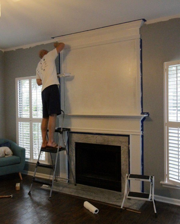 simple but dramatic diy fireplace update, fireplaces mantels
