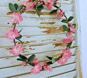 diy cherry blossom wreath, crafts, wreaths