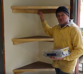 DIY Corner Shelves for Garage or Pole Barn Storage