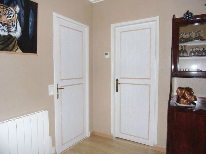 s 14 sneaky ways to fake a high end look with contact paper, Redo your gross doors
