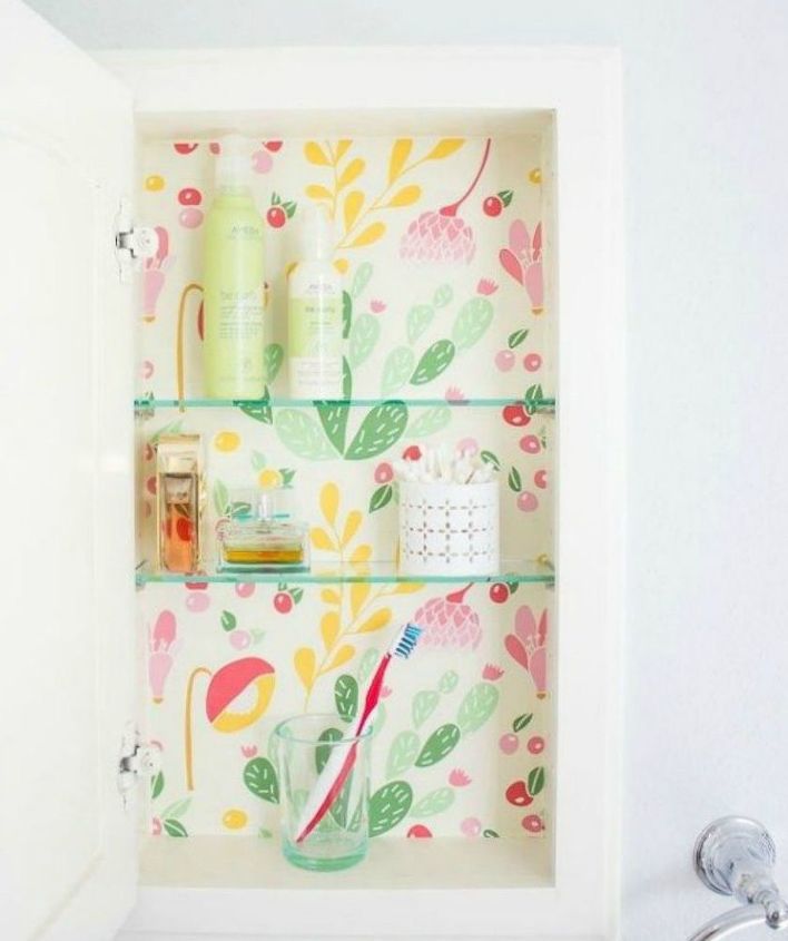 s 14 sneaky ways to fake a high end look with contact paper, Refresh your medicine cabinet