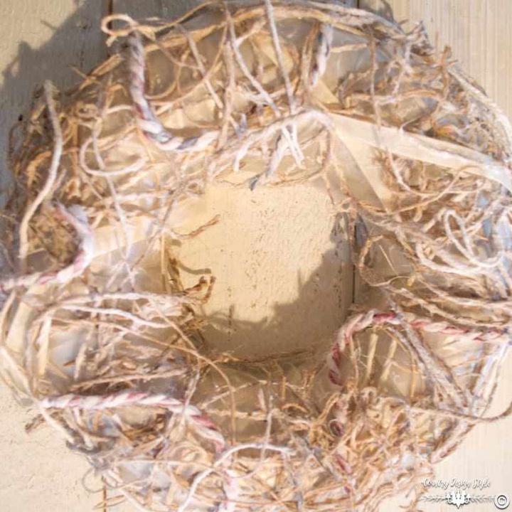 you ll be saving scrap pieces of twine for this spring wreath, crafts, wreaths