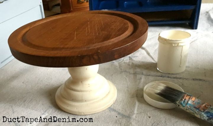 how to make a cake stand from thrift store finds, how to