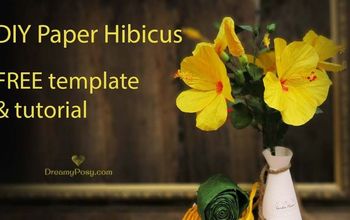  Como fazer uma flor de papel hibicus fácil com material simples