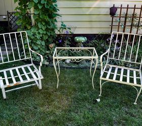 from curbside to runway outdoor furniture makeover, outdoor furniture, painted furniture