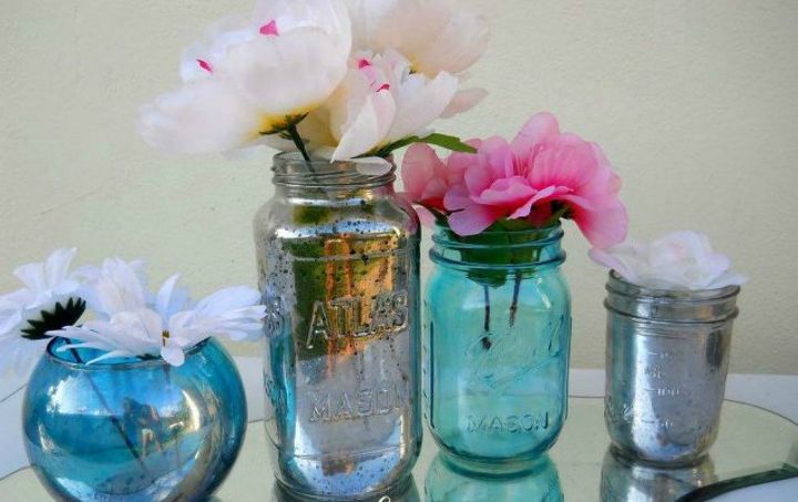 s don t throw out your boring glassware before you see these 11 ideas, Make your night table shine with mercury glas
