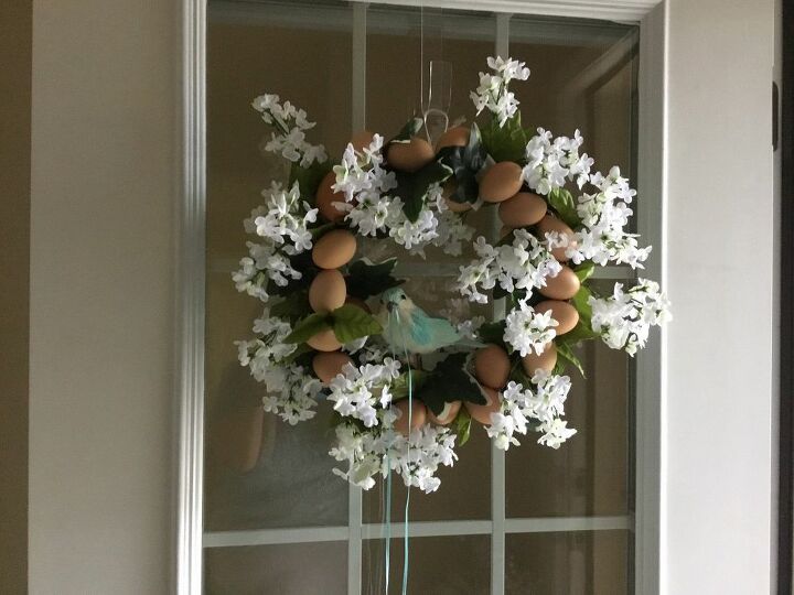 e wreath i made last spring, crafts, wreaths