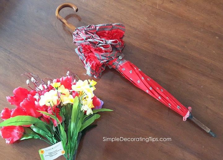 vintage umbrella on door, doors