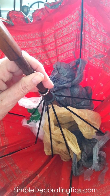 vintage umbrella on door, doors