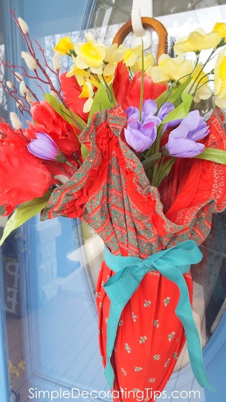 vintage umbrella on door, doors