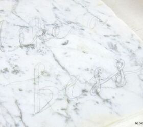 painted marble decor for modern glam office, flooring, home decor, tiling