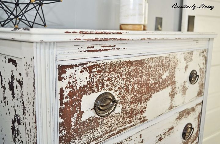 amazingly chippy dresser, painted furniture