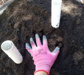 Stick PVC pipes in a bucket for this low-effort outdoor addition