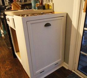 turning a cabinet into a tilt out trashcan, kitchen cabinets, kitchen design