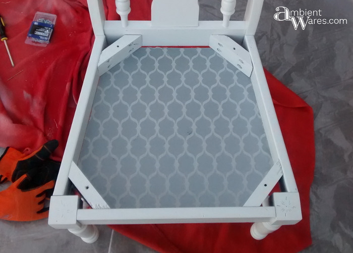 refurbished chair with added storage under the seat hometalk