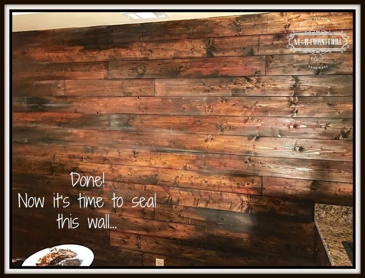 faux rustic reclaimed look wood wall