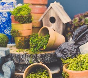 diy moss covered pots tutorial, how to