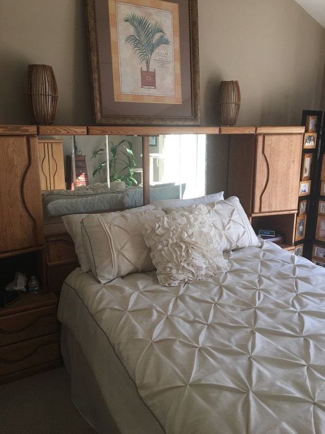 How To Update A Mirrored Headboard Without Losing Attached Storage Hometalk How To Update A Mirrored Headboard, How To Make A Mirror Headboard