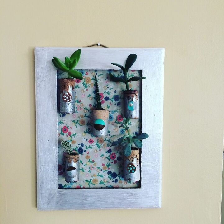 e easy diy cork picture frame garden