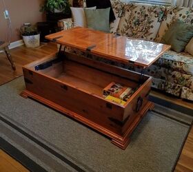 coffee table chest makeover, painted furniture