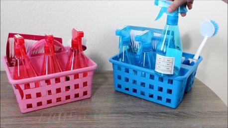 under the sink bathroom organization and kid s cleaning caddy, bathroom ideas, cleaning tips, organizing, plumbing