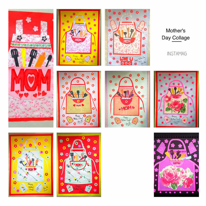 e home made mother s day collage anyone, home decor, seasonal holiday decor, valentines day ideas