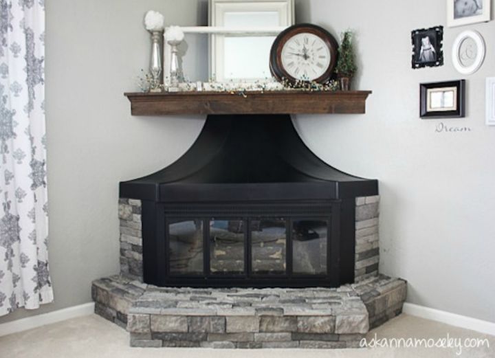 s 11 impressive ways to update your home with stone, concrete masonry, home decor, Update a standard brick fireplace