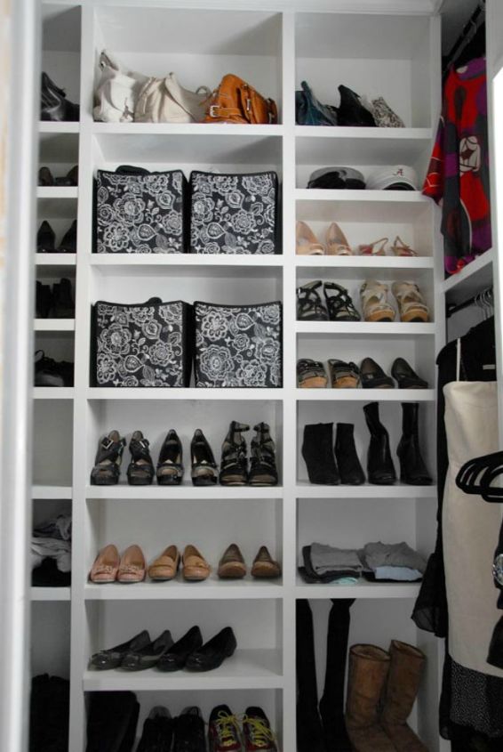 s these 13 closet improvements will make you smile, closet, Build shelves for all your shoes