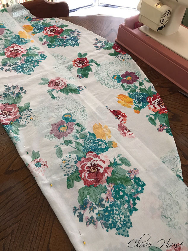 pioneer woman tablecloth turned into curtains, home decor, window treatments