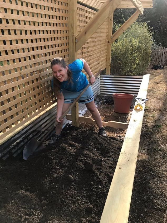 raised bed and trellis