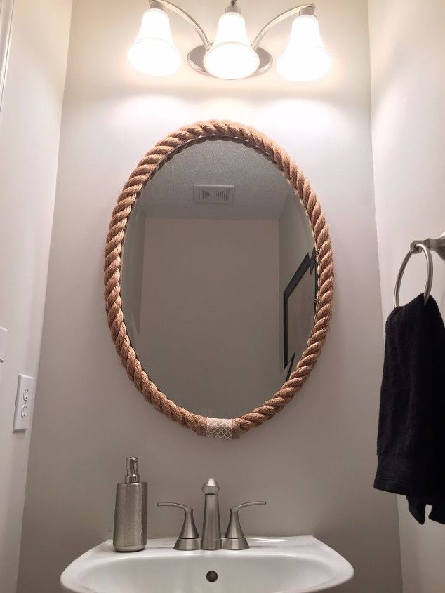 rope mirror frame, home decor